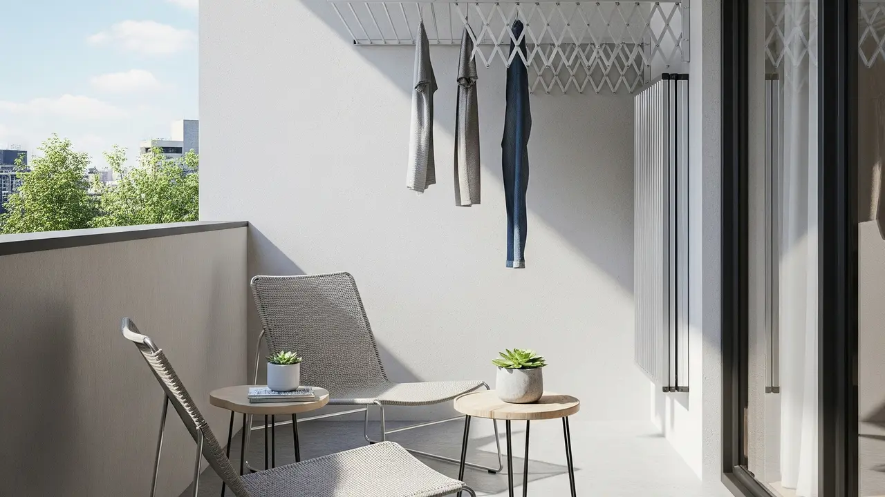 Model Teras Rumah Kecil yang Bisa Jadi Tempat Santai dan Jemur Pakaian (Image by Gemini AI)