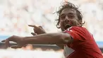 Bayern Munich's Italian striker Luca Toni celebrates scoring during Bundesliga football match FC Bayern Munich vs Hertha BSC Berlin at the Allianz Arena in the  southern German city of Munich on August 31, 2008. AFP PHOTO/LENNART PREISS