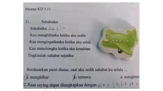 6 Jawaban Nyeleneh Murid Jawab Soal tentang Pertemanan Ini Bikin Ngakak