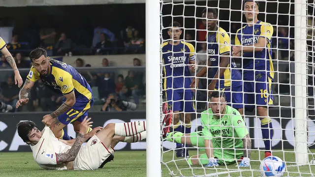 Hasil Liga Italia Verona vs AC Milan