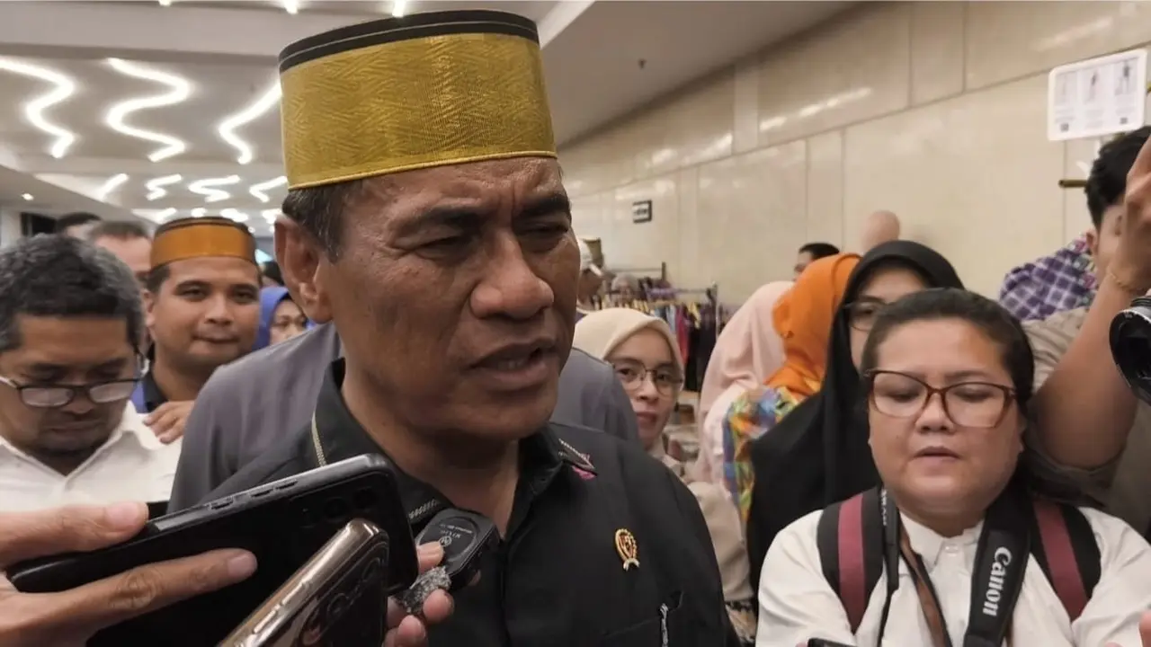 Menteri Pertanian (Mentan) Andi Amran Sulaiman di Makassar, Kamis (26/3/2026). (Liputan6.com/Fauzan)