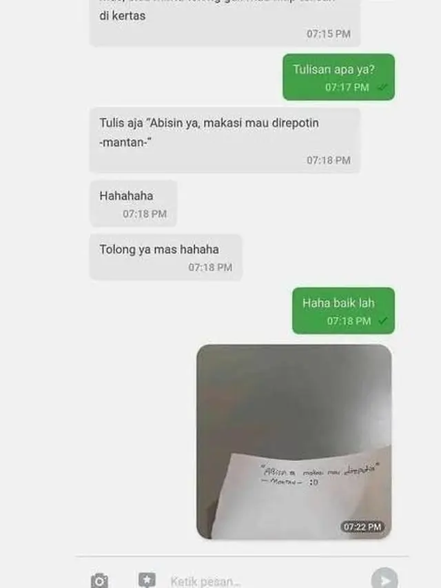 6 Chat Pelanggan Titip Tulisan di Bungkus Makanan ke Ojol Ini Kocak