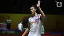 Kemenangan atas Kenta Nishimoto sekaligus mengantar Jonatan Christie melaju ke semifinal Indonesia Masters 2025. (Liputan6.com/Helmi Fithriansyah)
