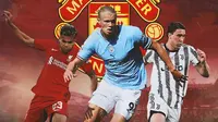 Manchester United - Luis Diaz, Erling Haaland, Dusan Vlahovic (Bola.com/Adreanus Titus)
