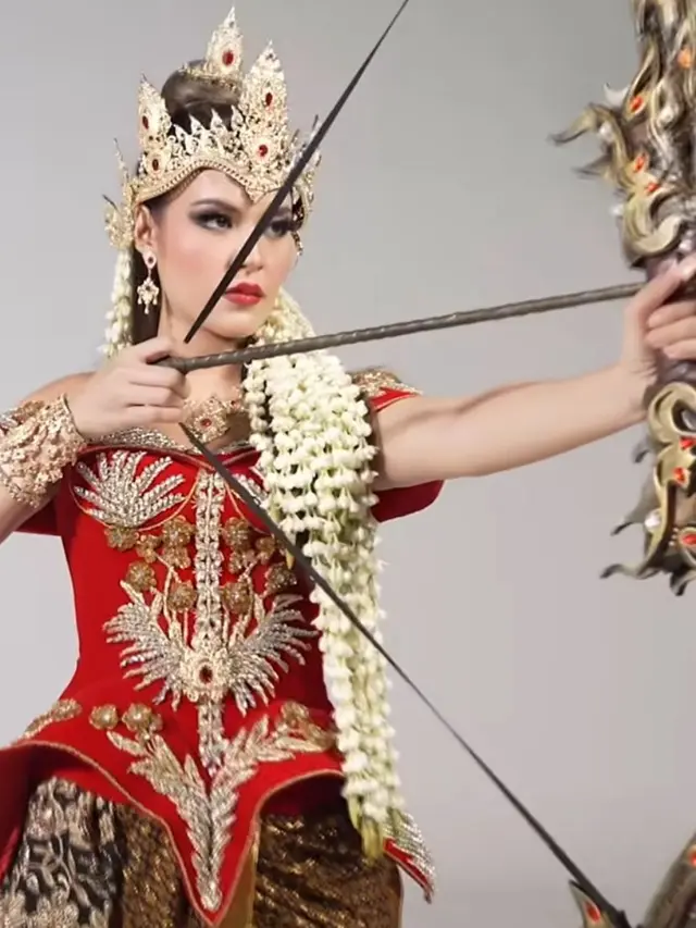 Totalitas Jadi Srikandi, Pesona Raisa Andriana Memukau dalam Balutan Busana Tradisional Bernuansa Merah Emas