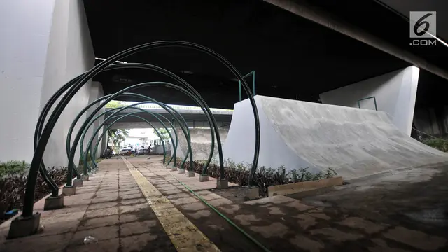 Pembangunan Skate Park di Kolong Flyover Slipi