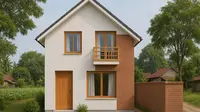 Model Rumah 2 Lantai Gaya Scandinavian Sederhana di Kampung, Estetik dan Fungsional