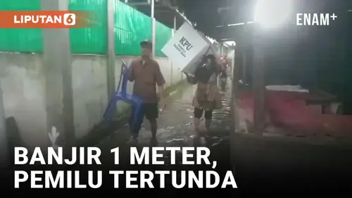 VIDEO: Banjir 1 Meter, TPS di Kebayoran Lama Dievakuasi