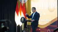 Menteri Energi dan Sumber Daya Mineral (ESDM) Bahlil Lahadalia&nbsp;pada gelaran CEO Forum 2025 di Kantor SKK Migas Jakarta, Rabu (30/7/2025).&nbsp; (Dok SKK Migas)