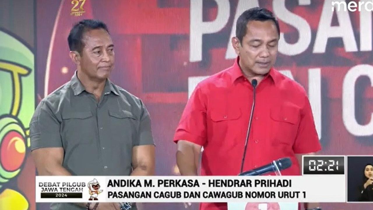 Debat, Andika Targetkan Pertumbuhan Ekonomi Jateng Hingga 6,5% & Kemiskinan Ekstrem 0%