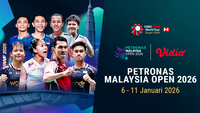 Jadwal Live Streaming Petronas Malaysia Open 2026, Tayang Eksklusif di Vidio
