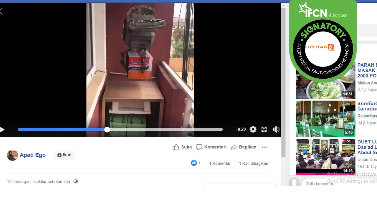Hoaks order Indomie pakai drone.