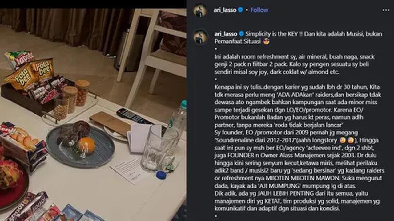Ari Lasso Ternyata Punya Riders Super Sederhana, Ini Isinya
