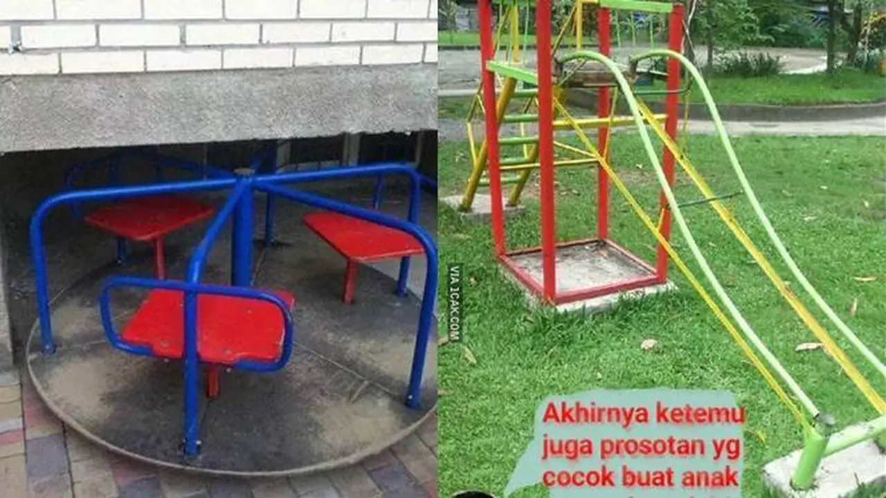7 Potret Tempat Bermain Anak yang Malah Bikin Bahaya Ini Kocak