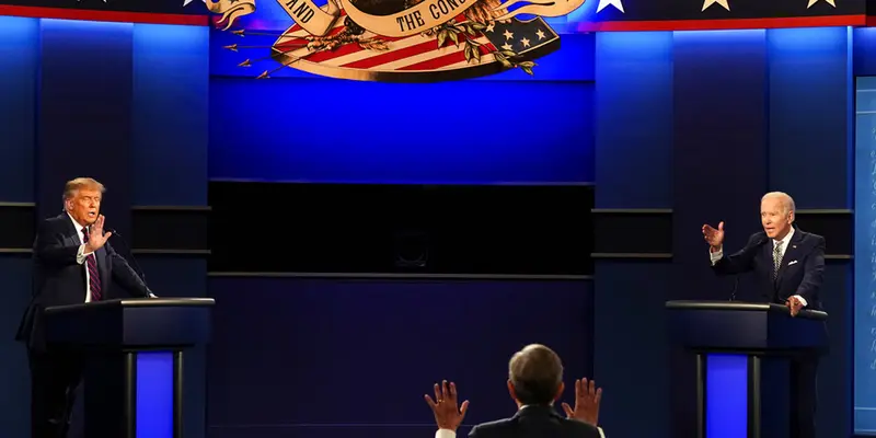 FOTO: Debat Perdana Calon Presiden Amerika Serikat