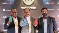 Motorola resmi kembali ke pasar Indonesia dengan memperkenalkan produk perdana Moto G45 5G. (Liputan6.com/Agustinus M. Damar)