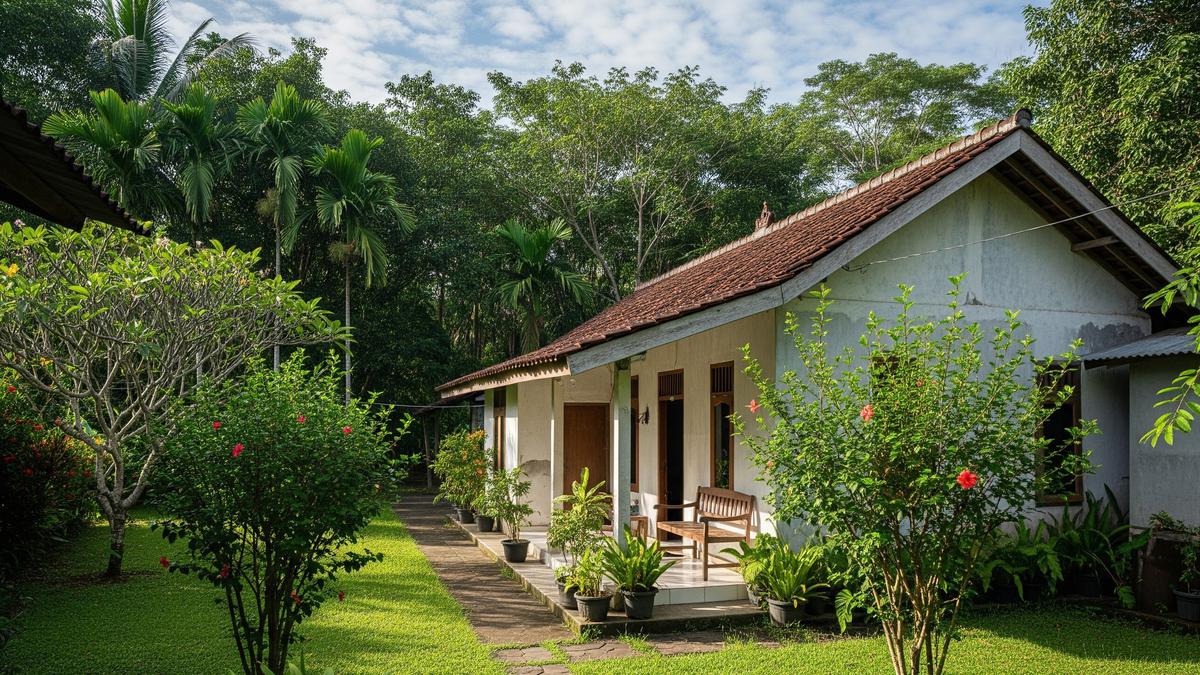 7 Contoh Rumah Sederhana untuk Hari Tua dengan Halaman Belakang Luas untuk Kebun Santai
