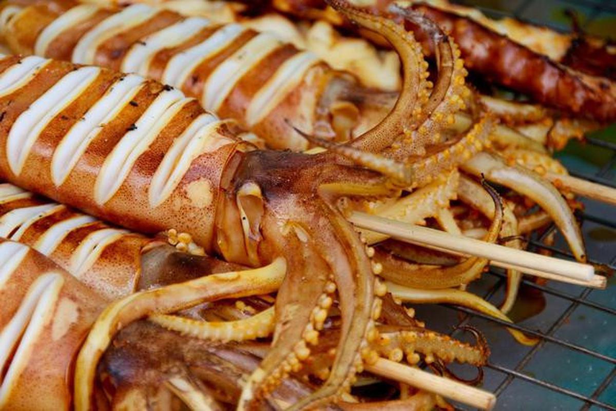 Resep masakan seafood: cumi bakar bumbu rujak