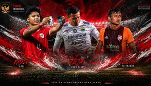 Kadek Arel, Teja Paku Alam, Komang Teguh Trisnanda. (Bola.com/ChatGPT)