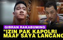 VIDEO: Gibran 'Colek' Kapolri Bus Persis Solo Dilempari: Maaf Saya Lancang