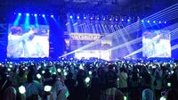 NCT 127 menggelar konser di ICE BSD City Tangerang, bertajuk Neocity: Jakarta The Link. (Liputan6.com/Zulfa Ayu Sundari)