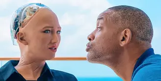 Will Smith berkencan dengan robot wanita dalam channel Youtubenya. (instagram/willsmith)