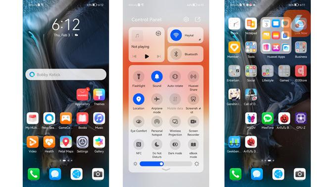 HarmonyOS 2.0 di Huawei Nova 9. (Liputan6.com/ Yuslianson)