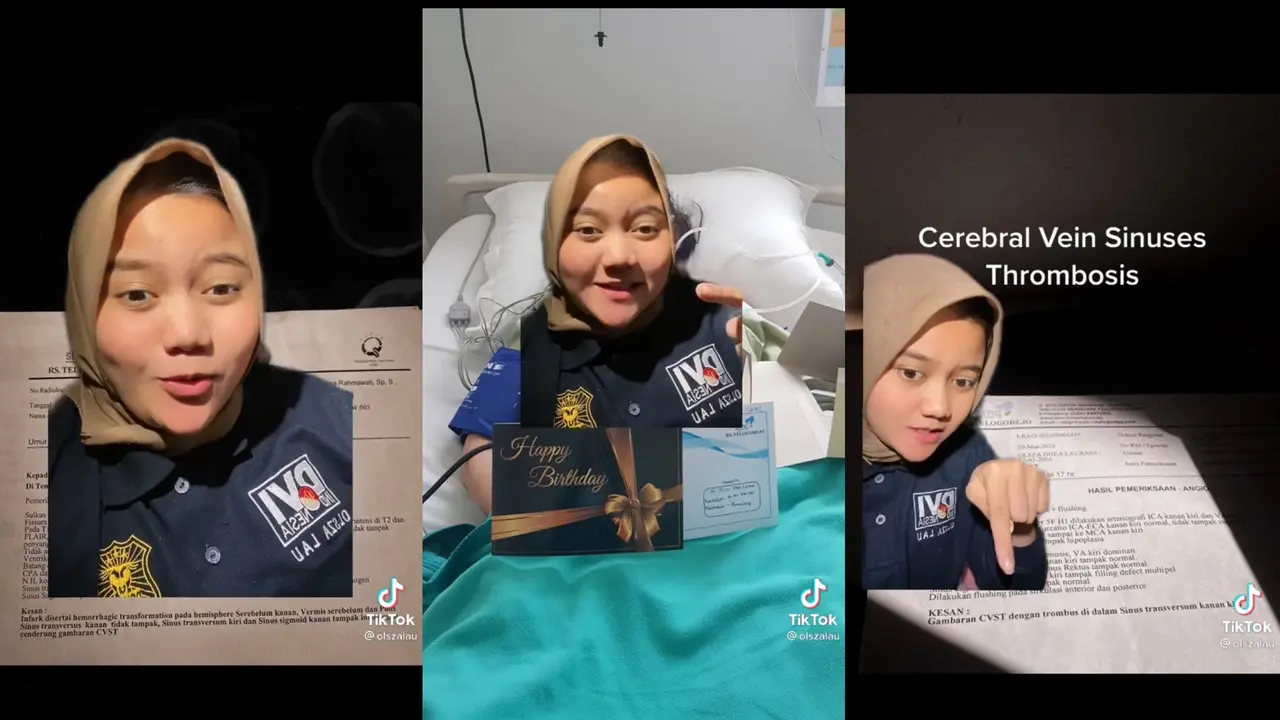 Olsza Lau, wanita yang terkena stroke di usia muda akibat begadang. (Sumber: TikTok @olszalau)