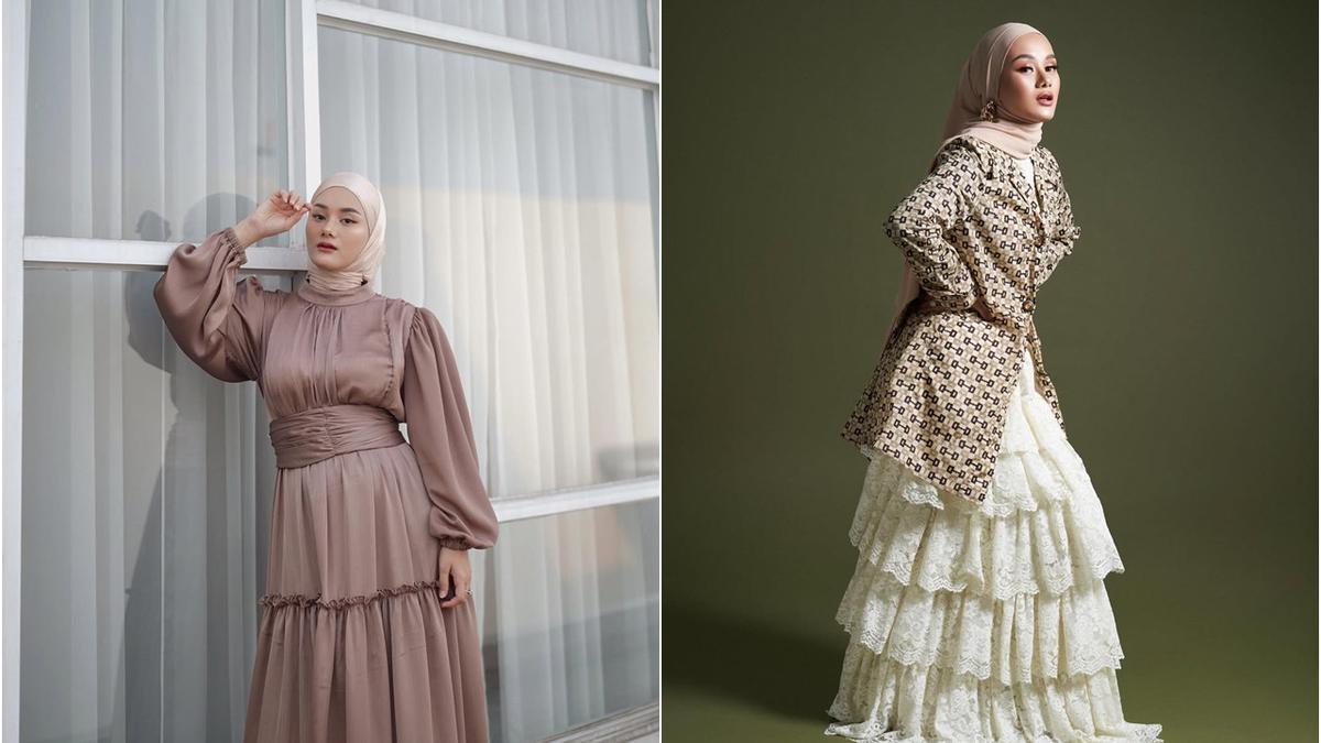7 Model Gamis Ruffle Ala Dinda Hauw, Anggun Dipakai Wanita Jelang 30-an