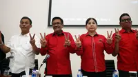 PDIP mengklaim berhasil memenangkan pilkada di 57 daerah atau 56,4 persen dari 101 pilkada serentak 2017, Jakarta, Sabtu (18/2). (Liputan6.com/Johan Tallo)