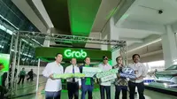 peluncuran Grabcar Elektrik di Terminal 3 Bandara Internasional Soekarno Hatta, Senin (27/1/2020). (Pramita/Liputan6.com