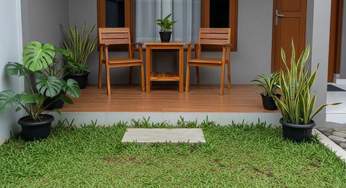 10 Desain Teras Sederhana dengan Area Hijau untuk Rumah Lebih Fungsional