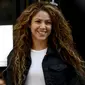 Istri bek Barcelona, Gerard Pique, yang juga penyanyi kondang, Shakira, di Madrid pada 27 Maret 2019. (AFP/Oscar Del Pozo)