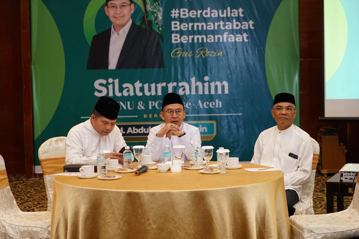 Gus Rozin silaturahmi dengan jajaran PWNU dan Pengurus Cabang Nahdlatul Ulama (PCNU) se-Aceh di Banda Aceh, Rabu (19/8).