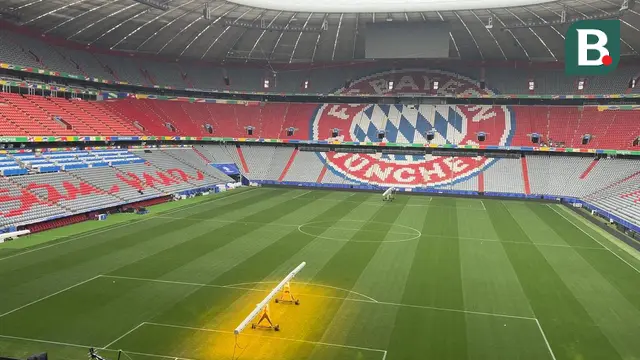 Lampu untuk menyinari rumput Fussball Arena, Munchen
