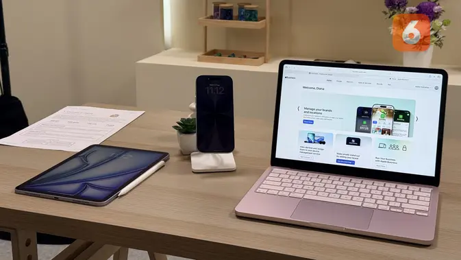 iPad Air, iPhone 17, dan MacBook Air. Liputan6.com/Iskandar