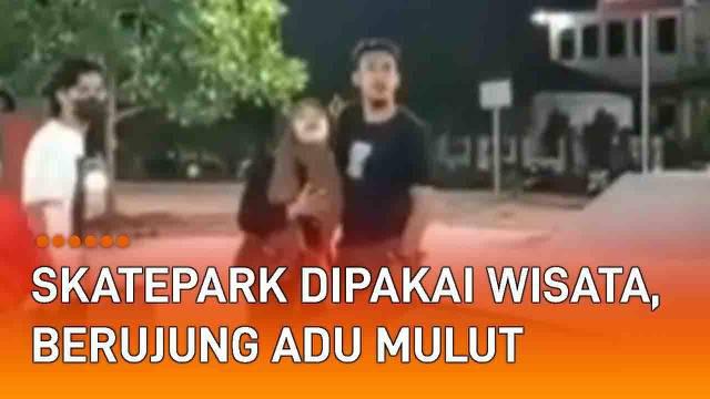 Insiden cekcok antara seorang pria dan sekelompok pemuda terekam kamera. Terjadi di sebuah skatepark pada malam hari. Pria yang marah-marah ke para pemuda itu berusaha diredam oleh keluarganya.