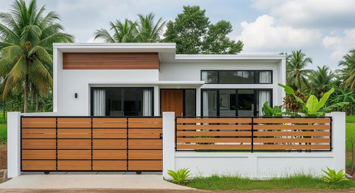 8 Desain Rumah Kecil tapi Luas dengan Pagar Aluminium Motif Kayu, Modelnya Disukai Gen-Z