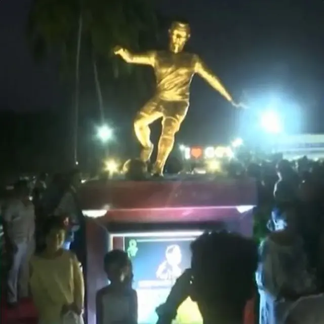 Patung Cristiano Ronaldo yang tuai perdebatan di India