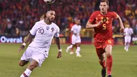 Timnas Portugal bermain 0-0 ketika melawat ke markas Belgia dalam pertandingan uji coba, di Stade Roi Baudouin, Brussel, Sabtu (2/6/2018) waktu setempat.(AP/Geert Vanden Wijngaert)