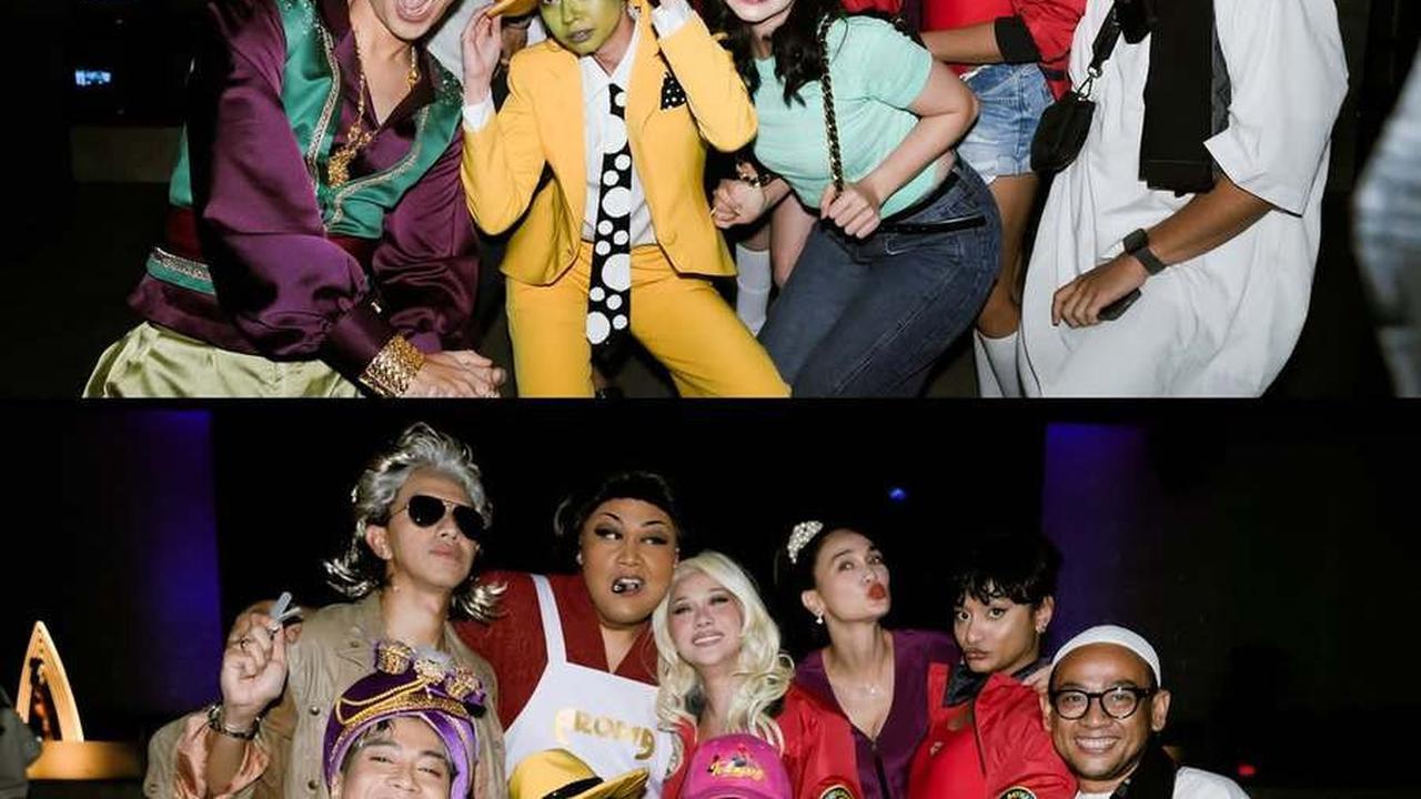 8 Potret Luna Maya Jadi Jinny Oh Jinny di Aries Party Bertema TV Show 90-an