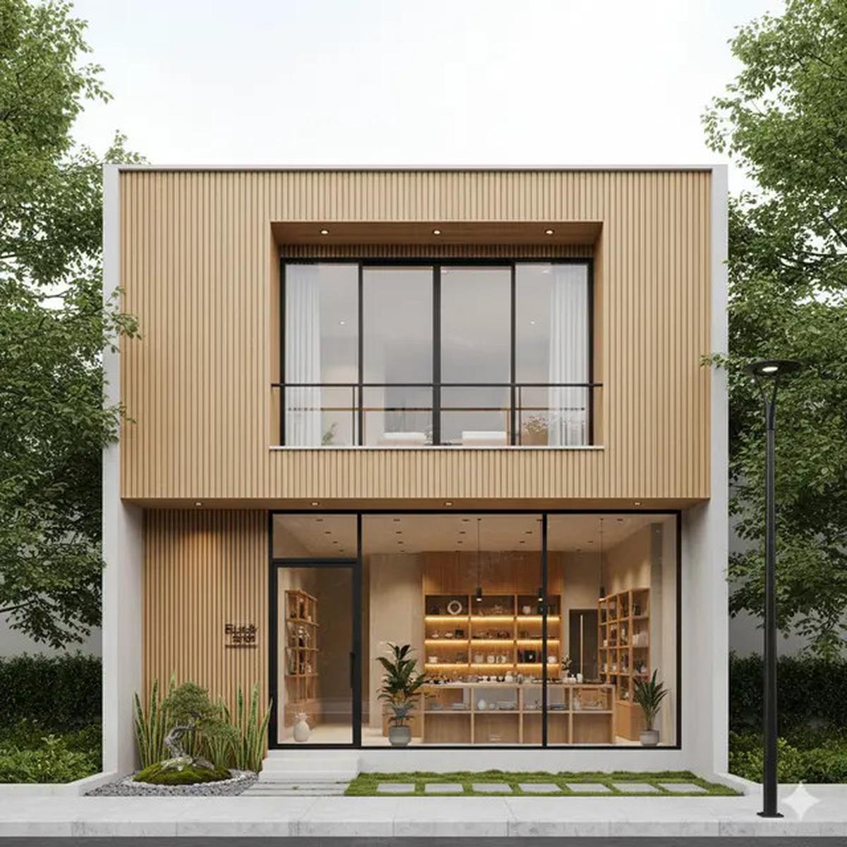 8 Desain Rumah Minimalis Depan Toko Gaya Japandi 2025, Perpaduan Estetika dan Fungsionalitas Modern