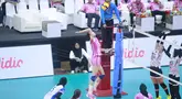 Tim putri Jakarta Pertamina Enduro menutup putaran satu dengan manis usai mengalahkan Yogya Falcons 3-0 (25-17, 25-14, 25-17), pada lanjutan seri ketiga putaran pertama PLN Mobile Proliga 2025 di GOR Ken Arok Malang, Minggu (19/1/2025). (Dok. PBVSI)