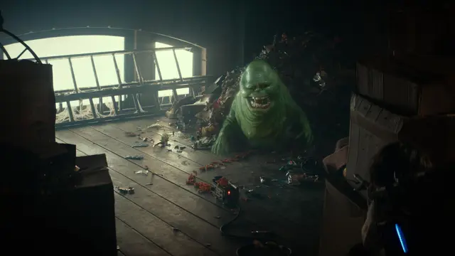 Karakter Slimer dalam Ghostbushters: Frozen Empire. (Dok. Foto Sony Pictures)