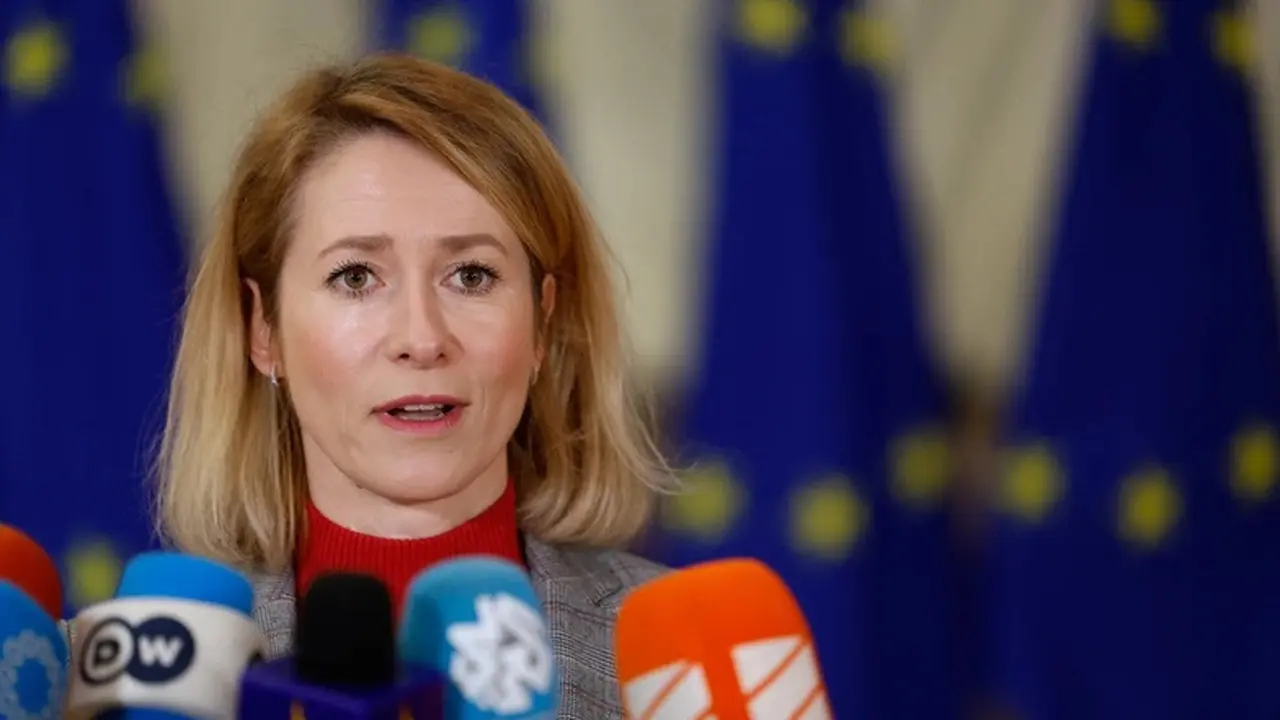 Kepala kebijakan luar negeri Uni Eropa Kaja Kallas berbicara kepada wartawan di Brussel, Belgia, Kamis (29/1/2026).