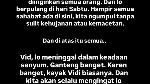 Andien Ungkap Momen Haru, Vidi Aldiano Berpulang dalam Damai dengan Senyum Khasnya