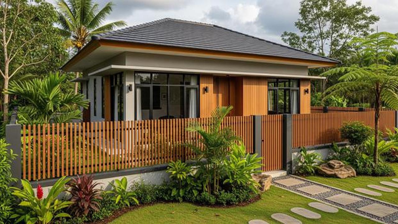 8 Desain Rumah Kecil tapi Luas dengan Pagar Aluminium Motif Kayu, Modelnya Disukai Gen-Z