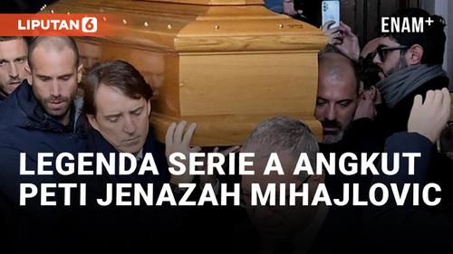 VIDEO: Roberto Mancini dan Dejan Stankovic Jadi Pembawa Peti Jenazah Sinisa Mihajlovic