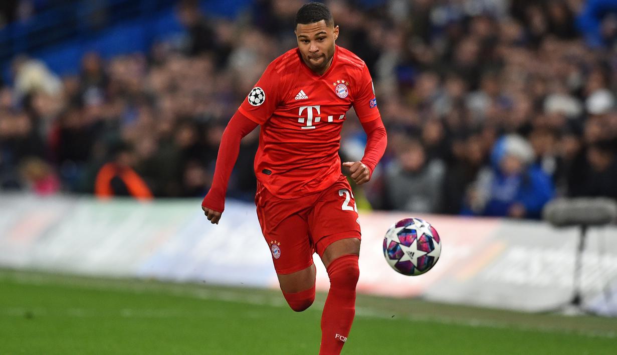 Serge Gnabry (72 juta euro) - Striker milik Bayern Munchen ini kini memiliki bandrol harga pasar transfer 72 juta euro. (AFP/Glyn Kirk)