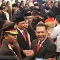 Ketua MPR RI Bambang Soesatyo usai menghadiri pelantikan Jenderal Idham Azis sebagai Kapolri, di Istana Negara, Jakarta, Jumat (1/11/19).